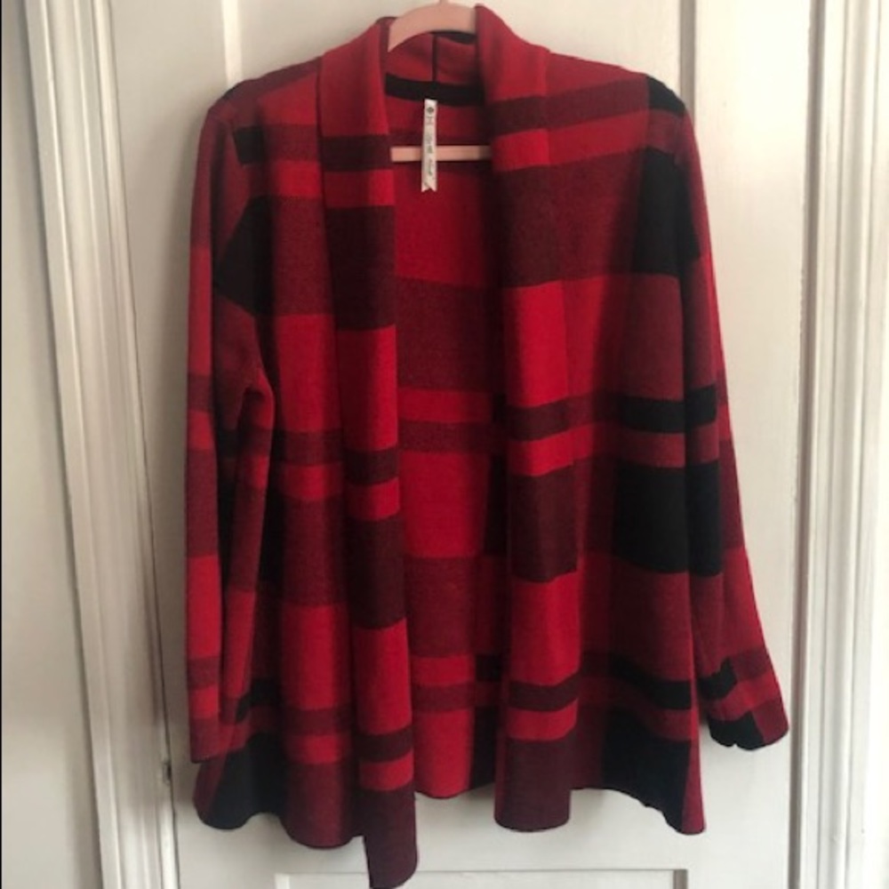 Leo & Nicole Plaid Open Cardigan (XL) Stitchfix